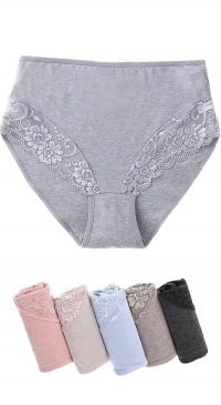 Plus size panties with lace