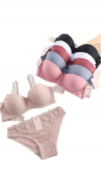 B cup bra set with matching panties