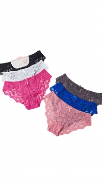 Colored lace Brazilian panties