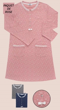 Long-sleeved nightgown PINK