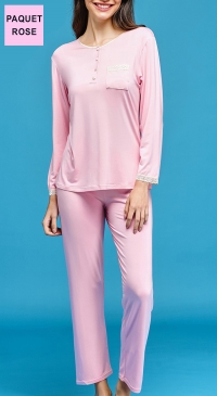 Women's spring pajamas (from M to XXXL) rose