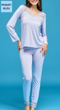 Plain pajamas for spring BLUE