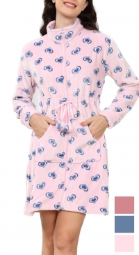 Pilou pilou hearts bathrobe with zip pockets