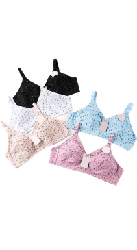 F cup bra with floral print cotton