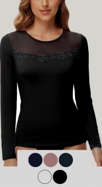 Black thermal stretchy tight-fitting undershirt