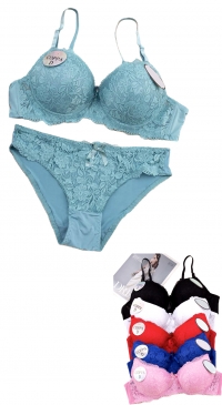 Lace D cup bra and panty set