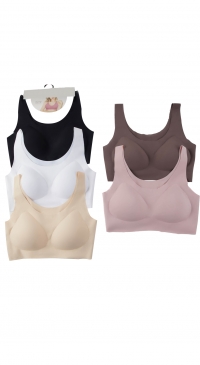 Molded cups bras without underwire