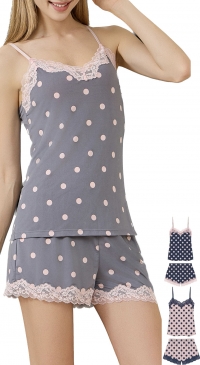 Polka dot print pajamas